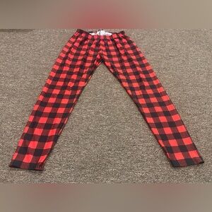 EUC Celebrate together M Plaid Flannel Red Black Pajama pants Bottoms